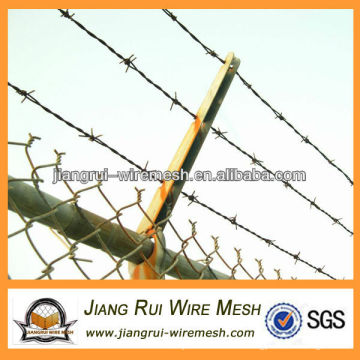 pvc coated barbed wire chain link fence